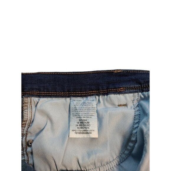 Lee Slimming Fit Cropped Jeans Women's Size 14 Medium Dark Wash Mid Rise Stretch - Picture 9 of 9